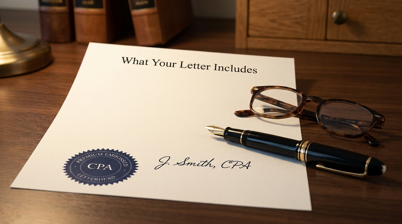 Get your CPA letter for self-employed today